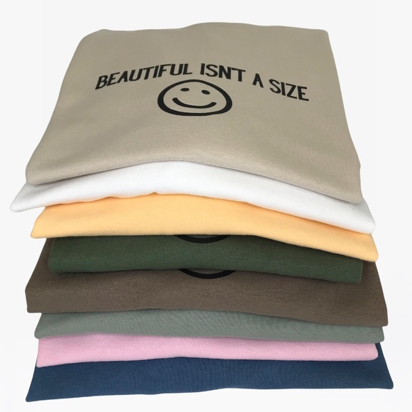 BEAUTIFUL ISN’T A SIZE Unisex Adult 100% Cotton Crewneck T-Shirts - Various - Picture 11 of 17